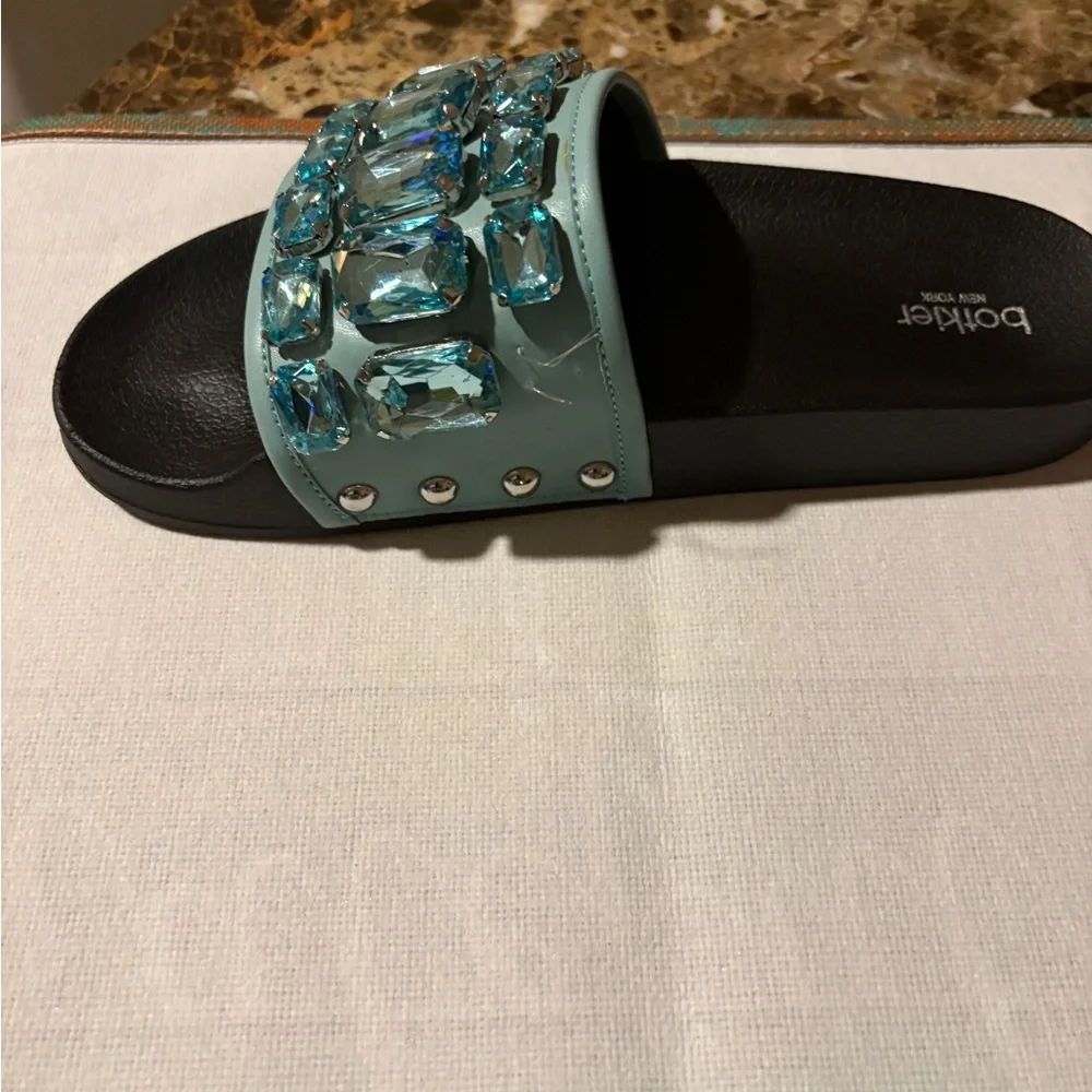 Botkier Aqua Jeweled Slide Sandals - Women's size 8 - Picture 4 of 12